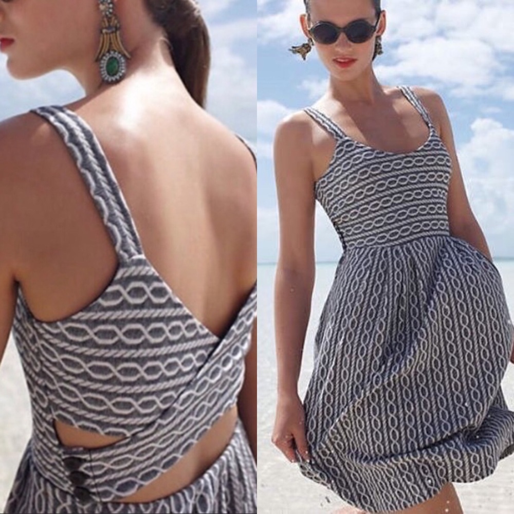 Anthropologie Postmark Rolo Cross Back Dress